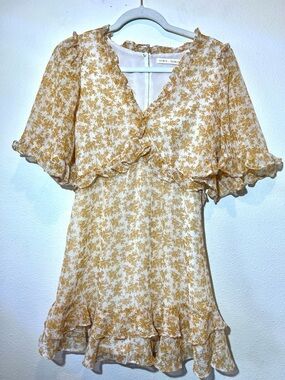 Saints and Secrets Floral Ruffle Mini Dress Size XS